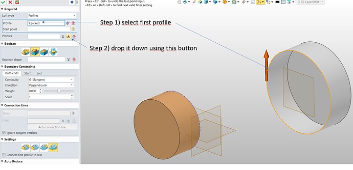 boolean profile selection zw3d
